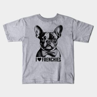 Frenchie Love: Adorable Vintage French Bulldog Design Kids T-Shirt